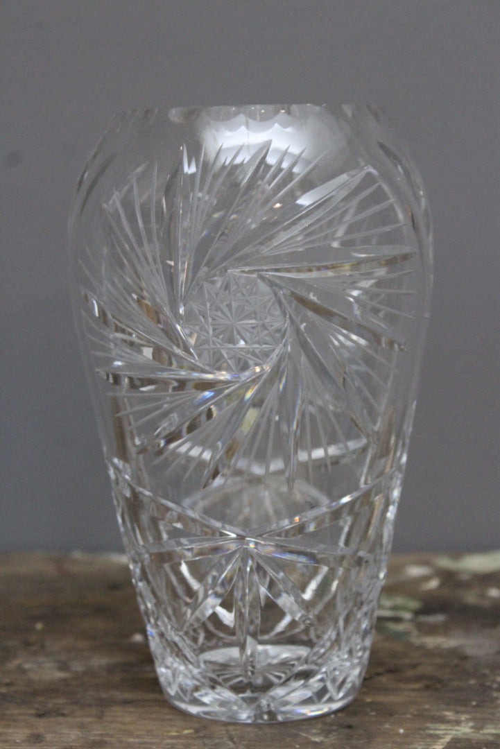 Cut Crystal Vase - Kernow Furniture