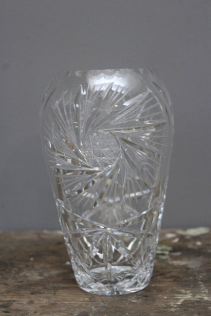 Cut Crystal Vase - Kernow Furniture