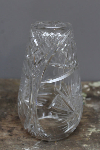 Cut Crystal Vase - Kernow Furniture