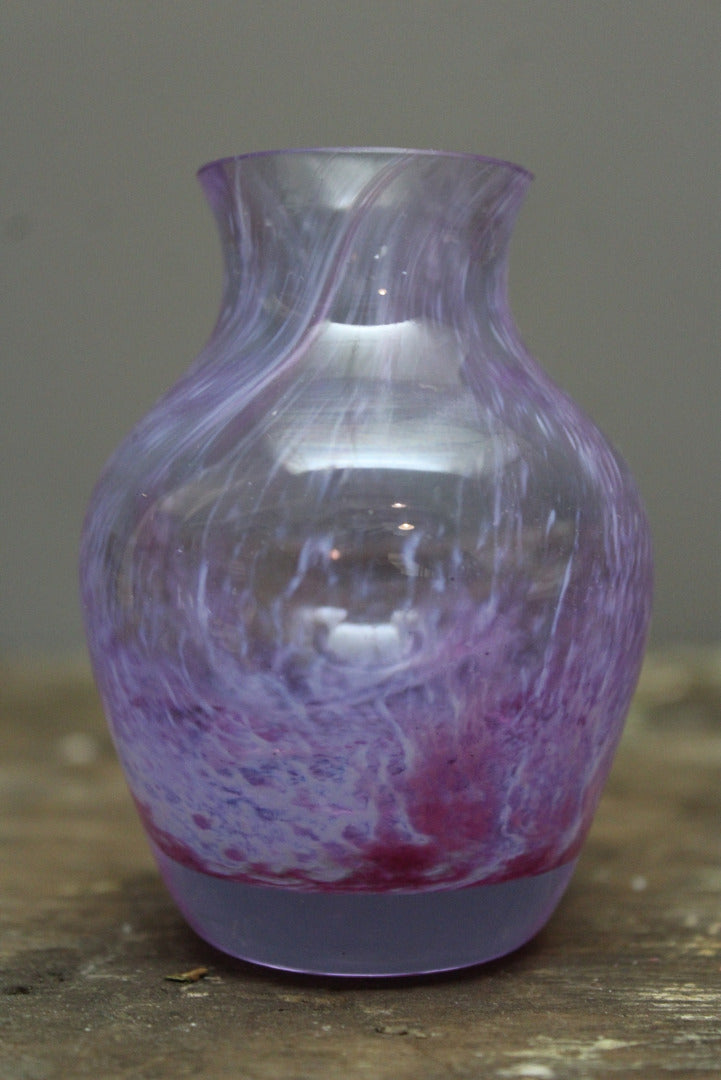 Pink Caithness Glass Vase - Kernow Furniture