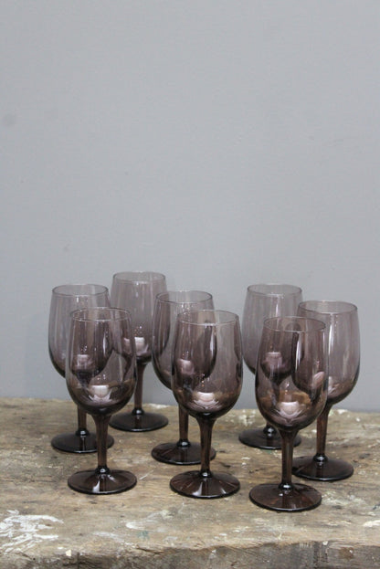 8 Purple Glass Wine Glass - Kernow Furniture