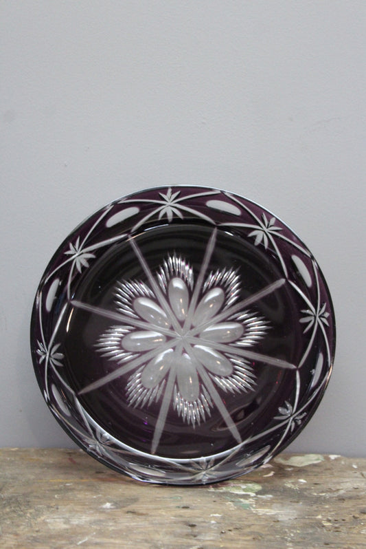 Amethyst Cut Glass Bowl - Kernow Furniture