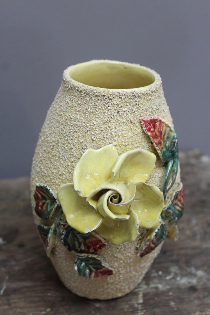 Pair Majolica Sand Glazed Vase - Kernow Furniture