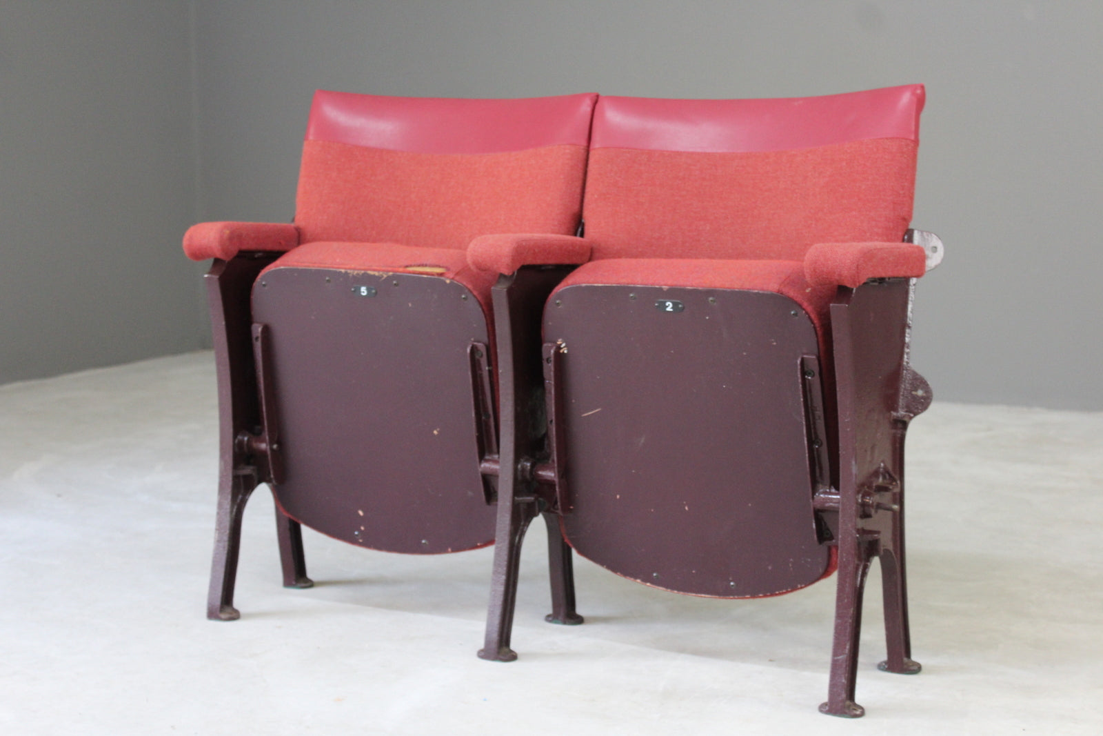 Pair Folding Theatre Cinema Seats - Kernow Furniture