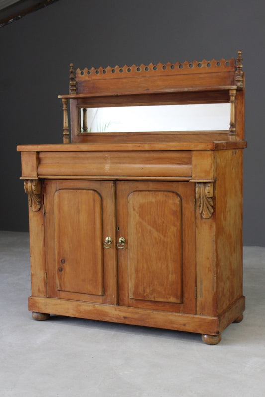 Victorian Pine Chiffonier Sideboard - Kernow Furniture