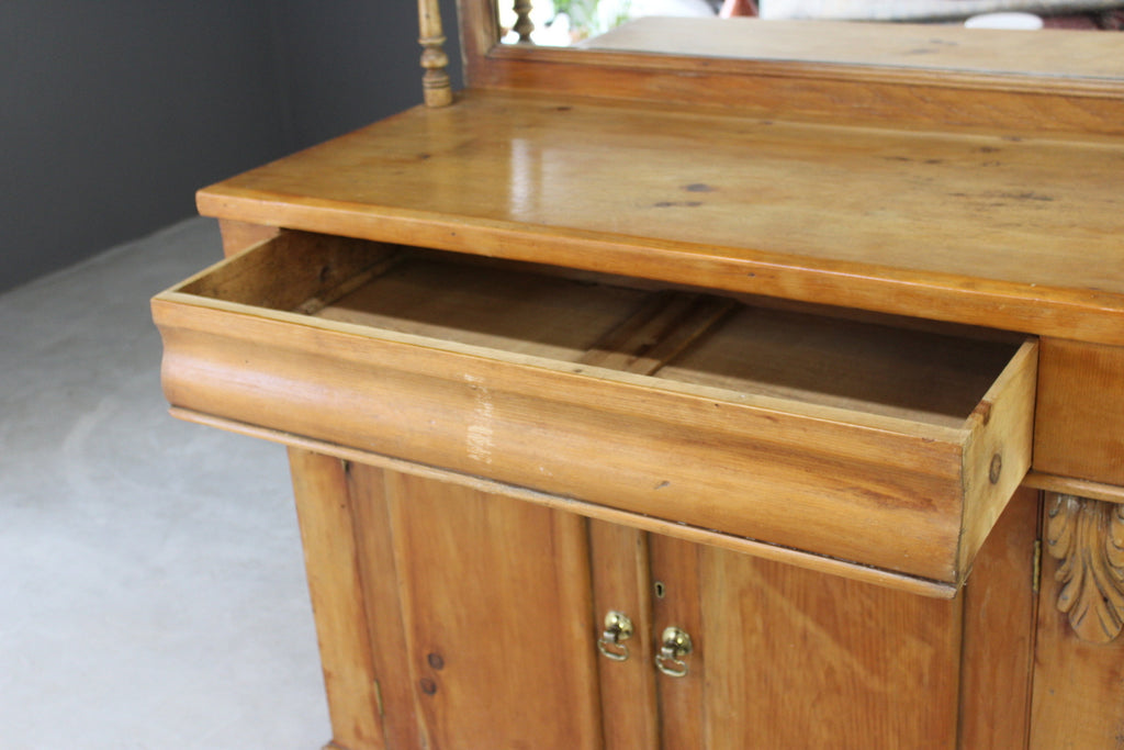 Victorian Pine Chiffonier Sideboard - Kernow Furniture