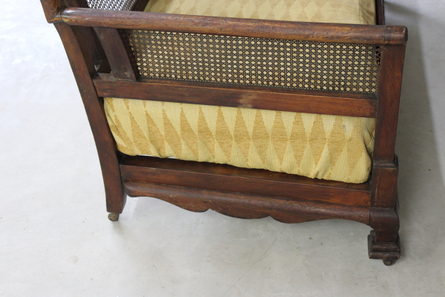 Antique Bergere Cane Sofa - Kernow Furniture