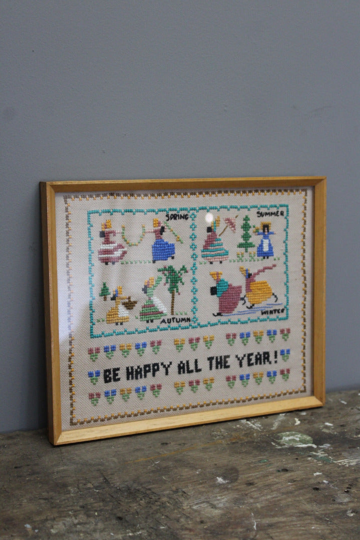 Be Happy All The Year Needlework - Kernow Furniture