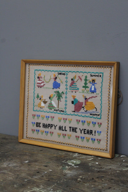 Be Happy All The Year Needlework - Kernow Furniture