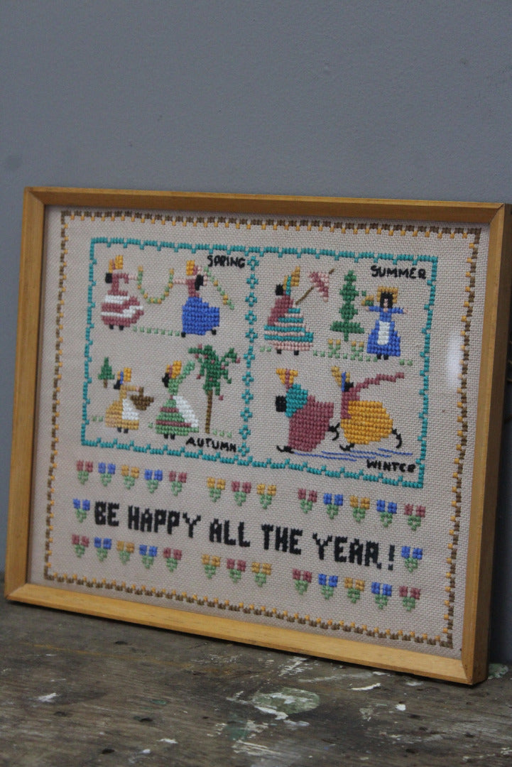 Be Happy All The Year Needlework - Kernow Furniture