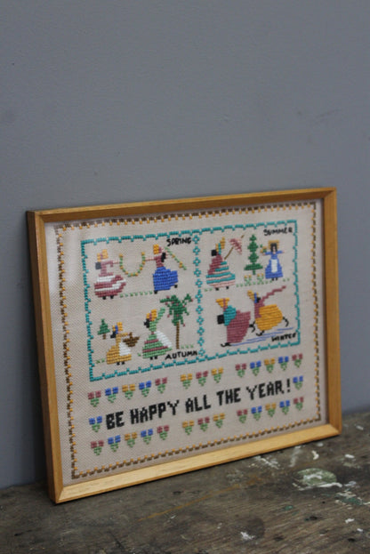 Be Happy All The Year Needlework - Kernow Furniture