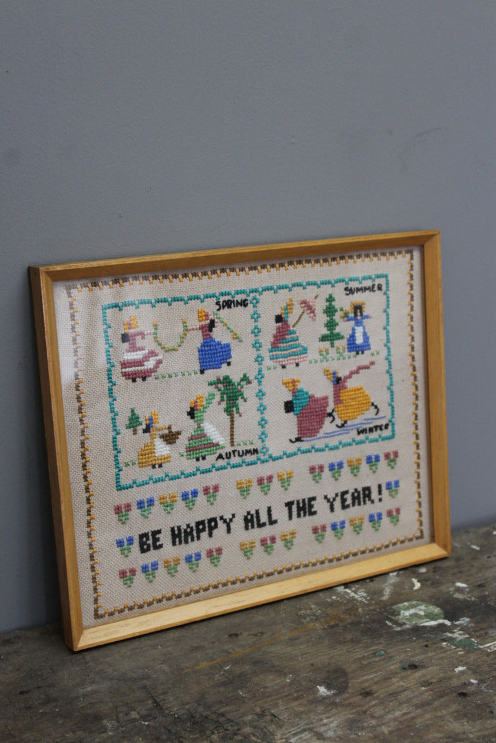 Be Happy All The Year Needlework - Kernow Furniture