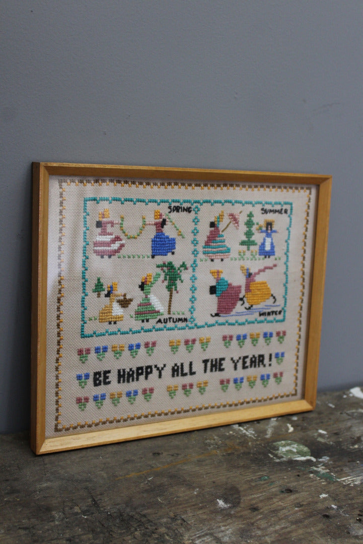 Be Happy All The Year Needlework - Kernow Furniture