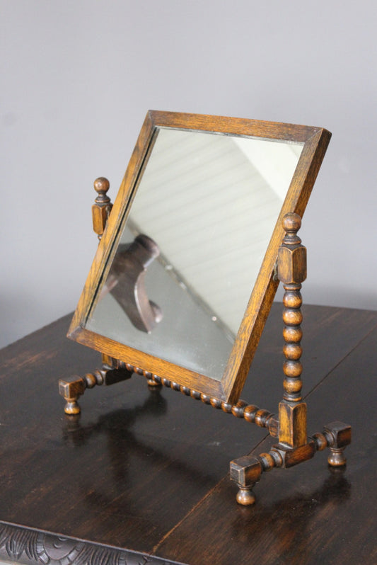 Oak Bobbin Turned Mirror - Kernow Furniture