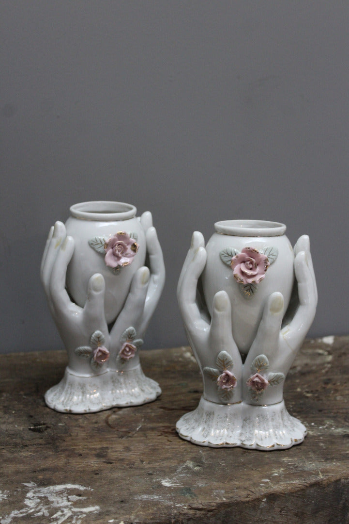 Pair Kitch Hands Vase - Kernow Furniture