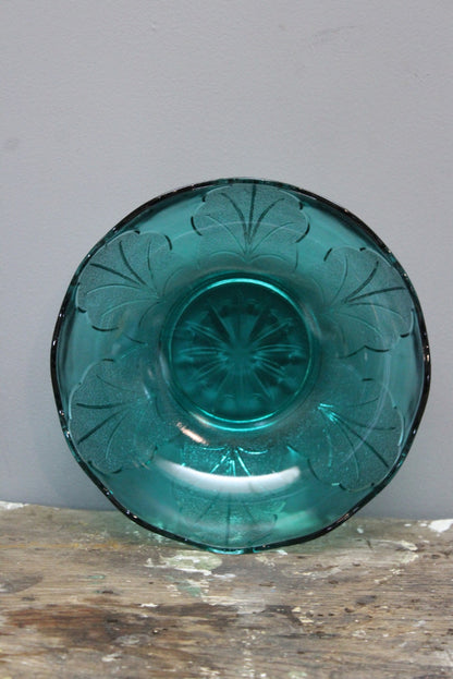 Green Glass Dessert Set - Kernow Furniture