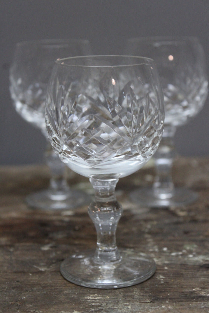 4 Cut Glass Port Glasses - Kernow Furniture