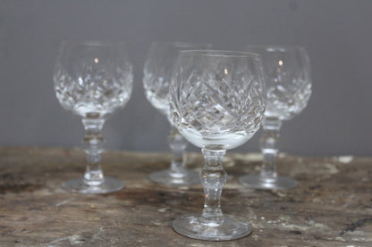 4 Cut Glass Port Glasses - Kernow Furniture