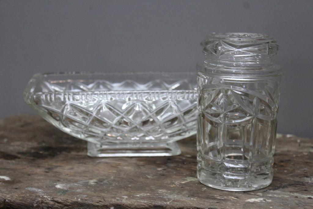 Glass Jar & Dish - Kernow Furniture