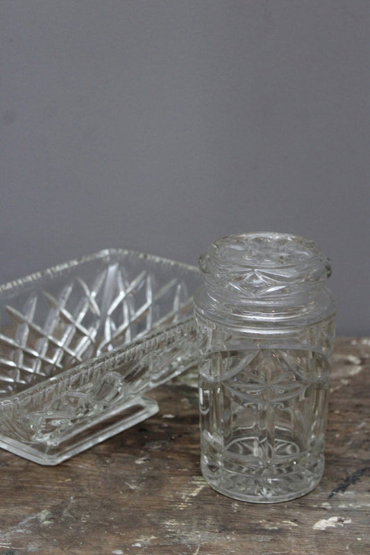 Glass Jar & Dish - Kernow Furniture