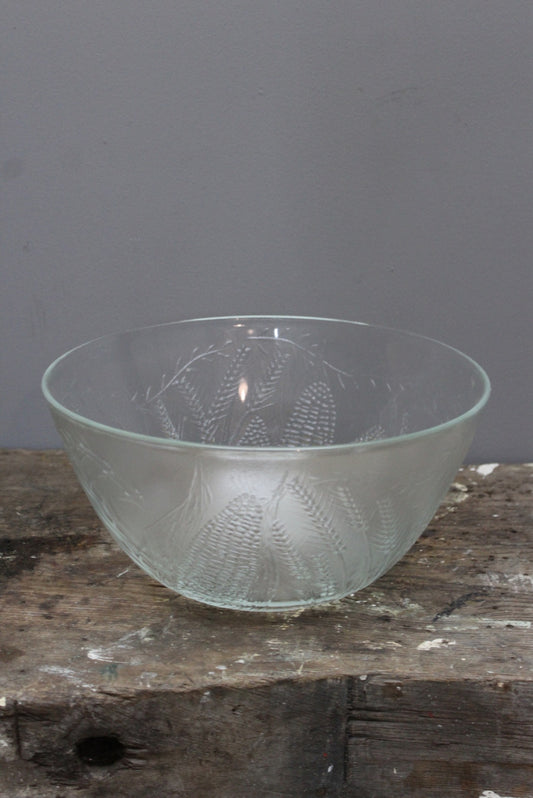 Large Glass Serving Salad Bowl - Kernow Furniture