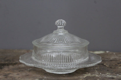 Vintage Covered Glass Dish - Kernow Furniture