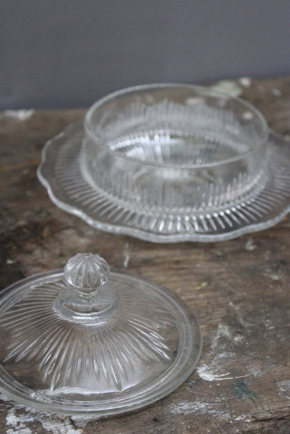 Vintage Covered Glass Dish - Kernow Furniture
