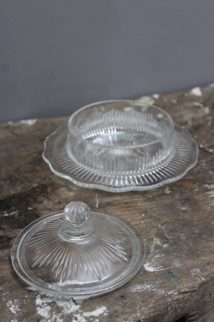 Vintage Covered Glass Dish - Kernow Furniture