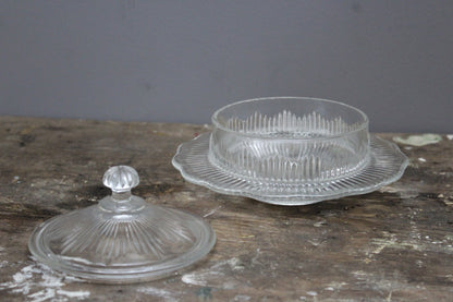 Vintage Covered Glass Dish - Kernow Furniture