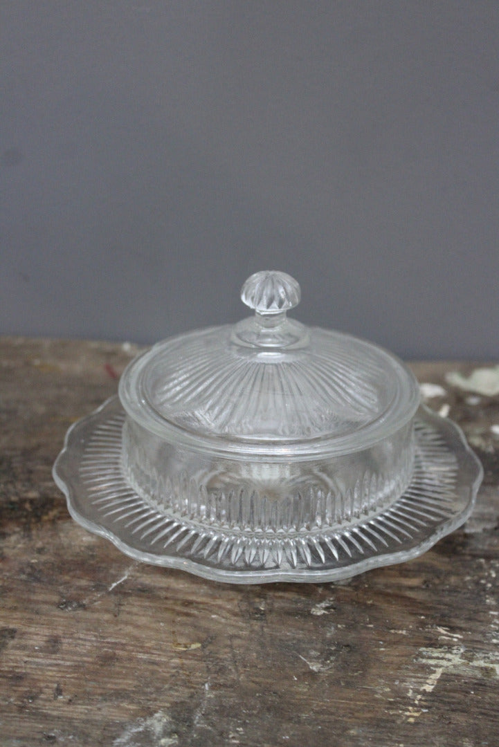 Vintage Covered Glass Dish - Kernow Furniture