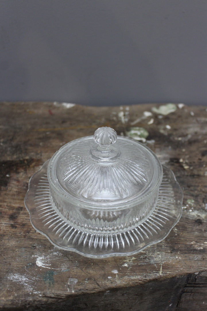 Vintage Covered Glass Dish - Kernow Furniture