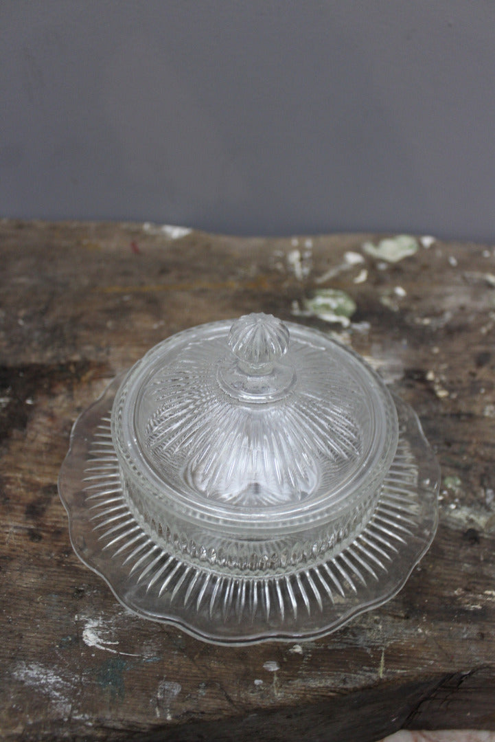 Vintage Covered Glass Dish - Kernow Furniture