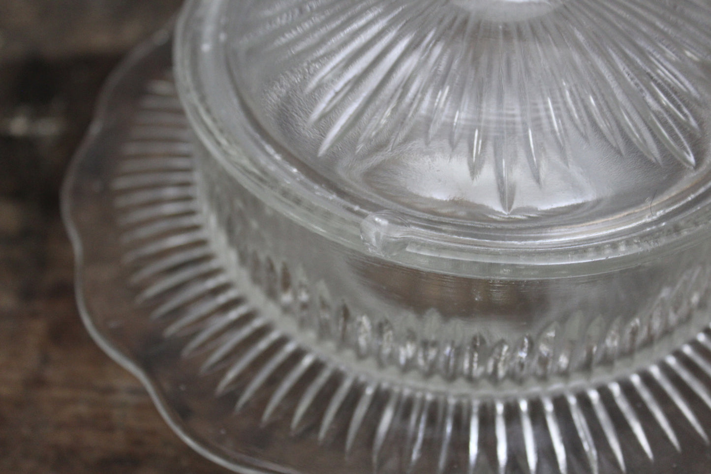 Vintage Covered Glass Dish - Kernow Furniture