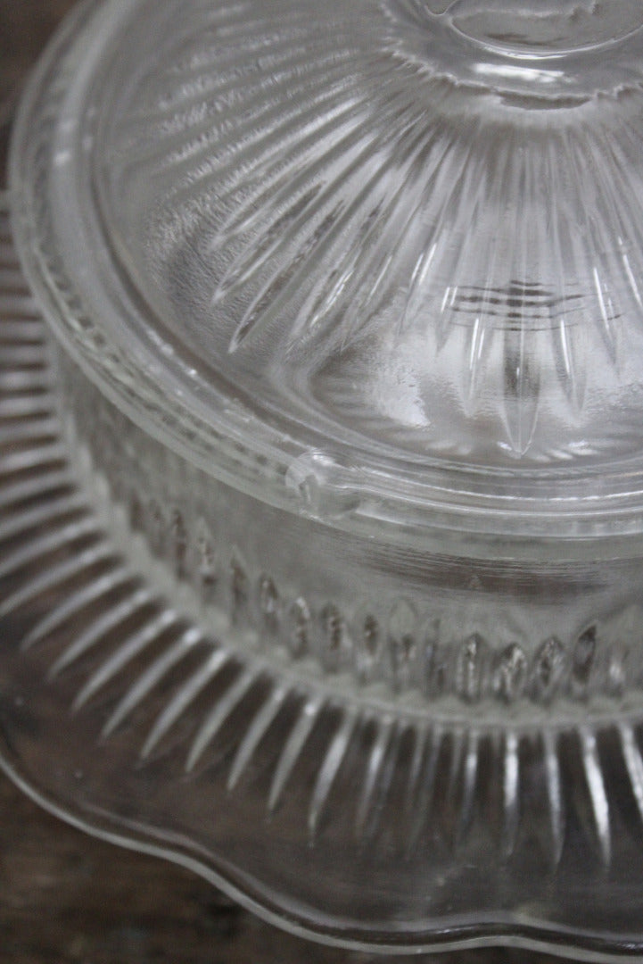 Vintage Covered Glass Dish - Kernow Furniture