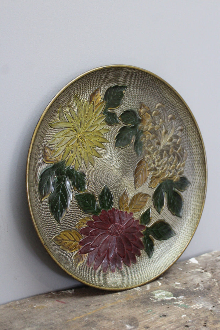 Vintage Chrysanthemum Round Tray - Kernow Furniture