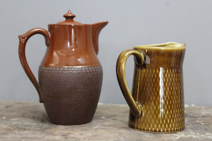 Brown Glazed Coffee Pot & Stavangerflint Jug - Kernow Furniture