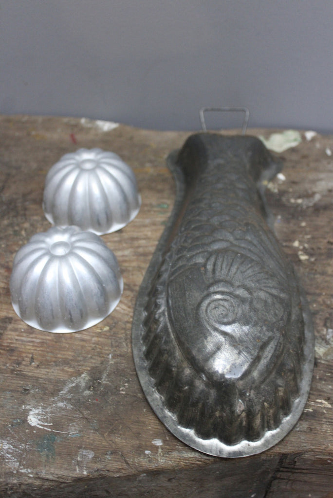 Vintage Fish Mould & Small Jelly Moulds - Kernow Furniture