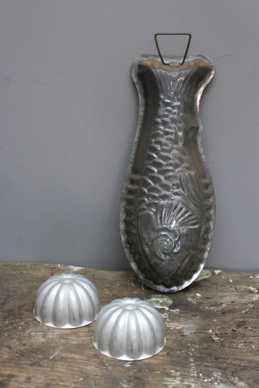 Vintage Fish Mould & Small Jelly Moulds - Kernow Furniture