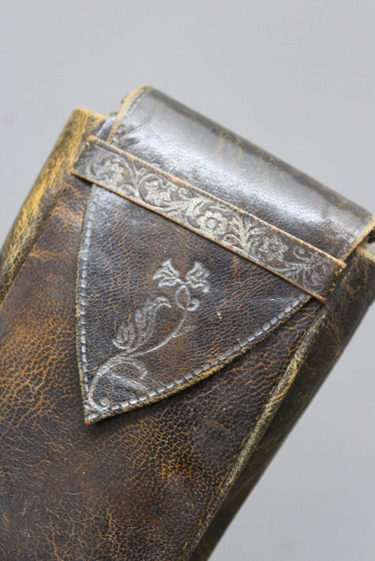 Soft Brown Leather Glasses Case - Kernow Furniture