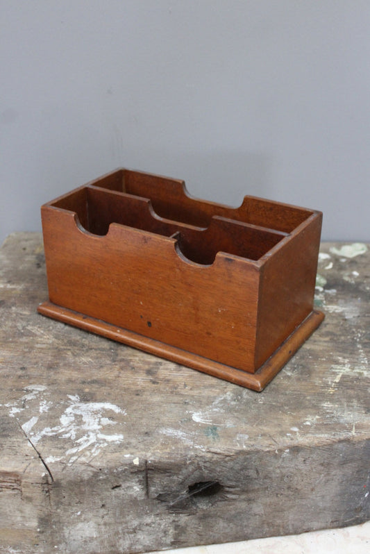 Mahogany Desk Tidy - Kernow Furniture