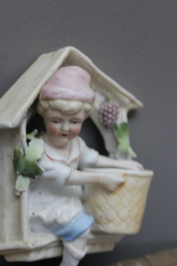 German Bisque Porcelain Hanging Figure. - Kernow Furniture