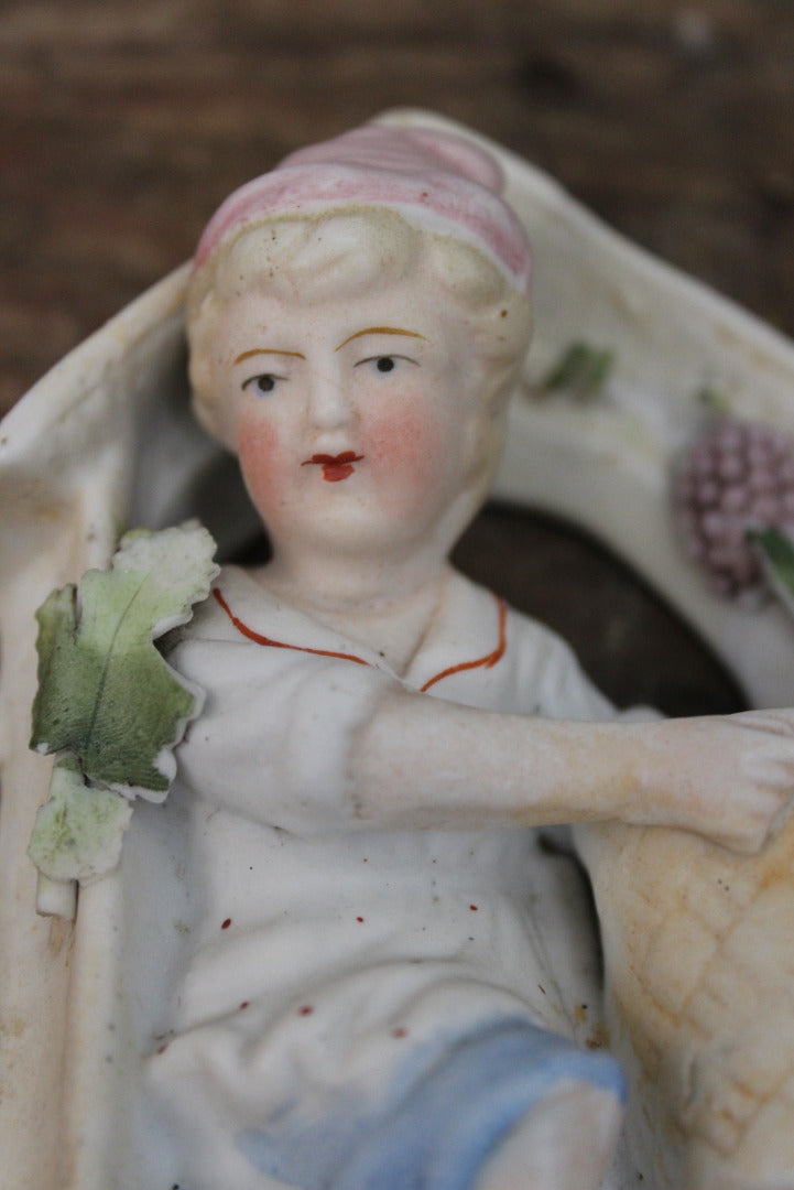 German Bisque Porcelain Hanging Figure. - Kernow Furniture