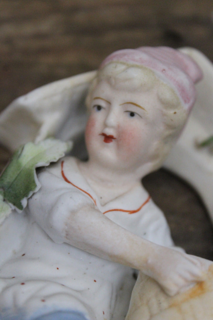 German Bisque Porcelain Hanging Figure. - Kernow Furniture