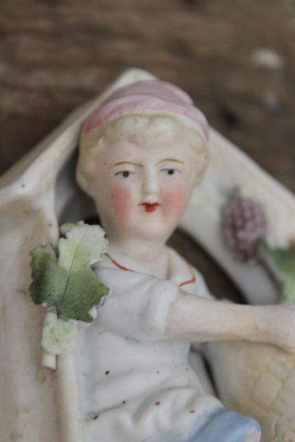 German Bisque Porcelain Hanging Figure. - Kernow Furniture