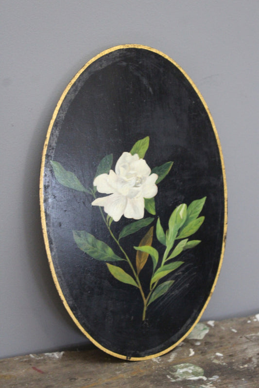 Handpainted Floral Plaque - Kernow Furniture
