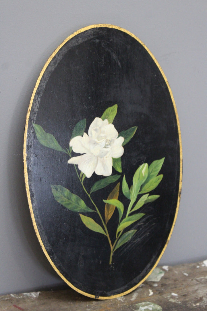 Handpainted Floral Plaque - Kernow Furniture