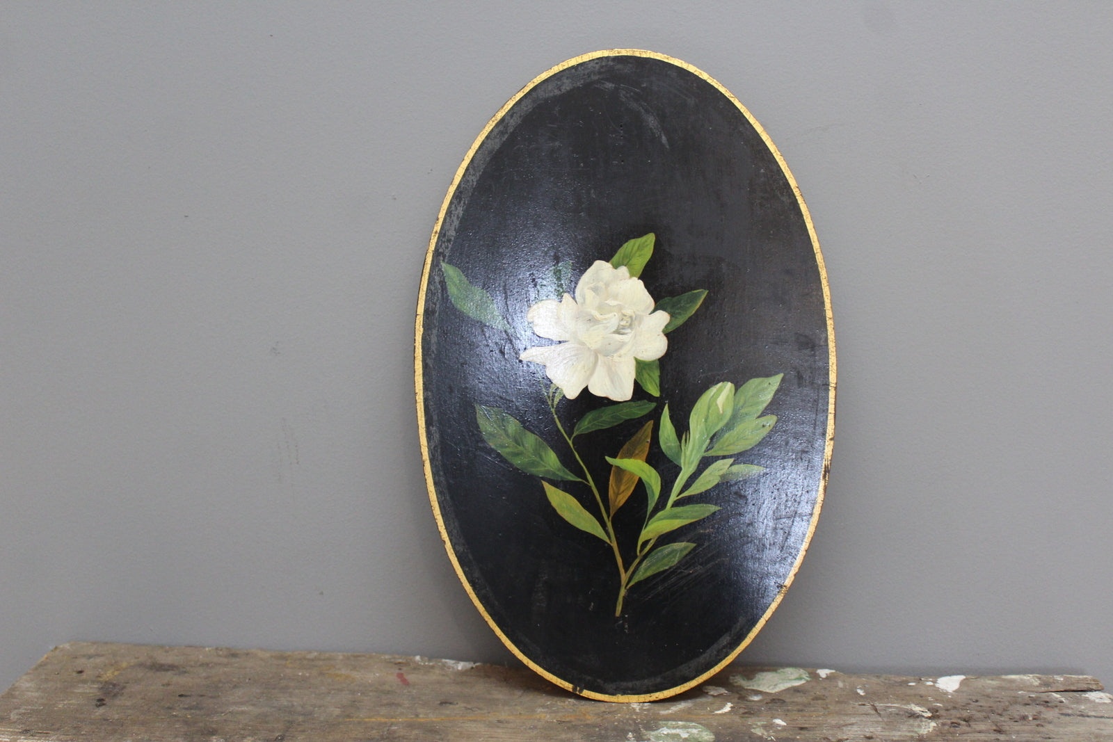 Handpainted Floral Plaque - Kernow Furniture