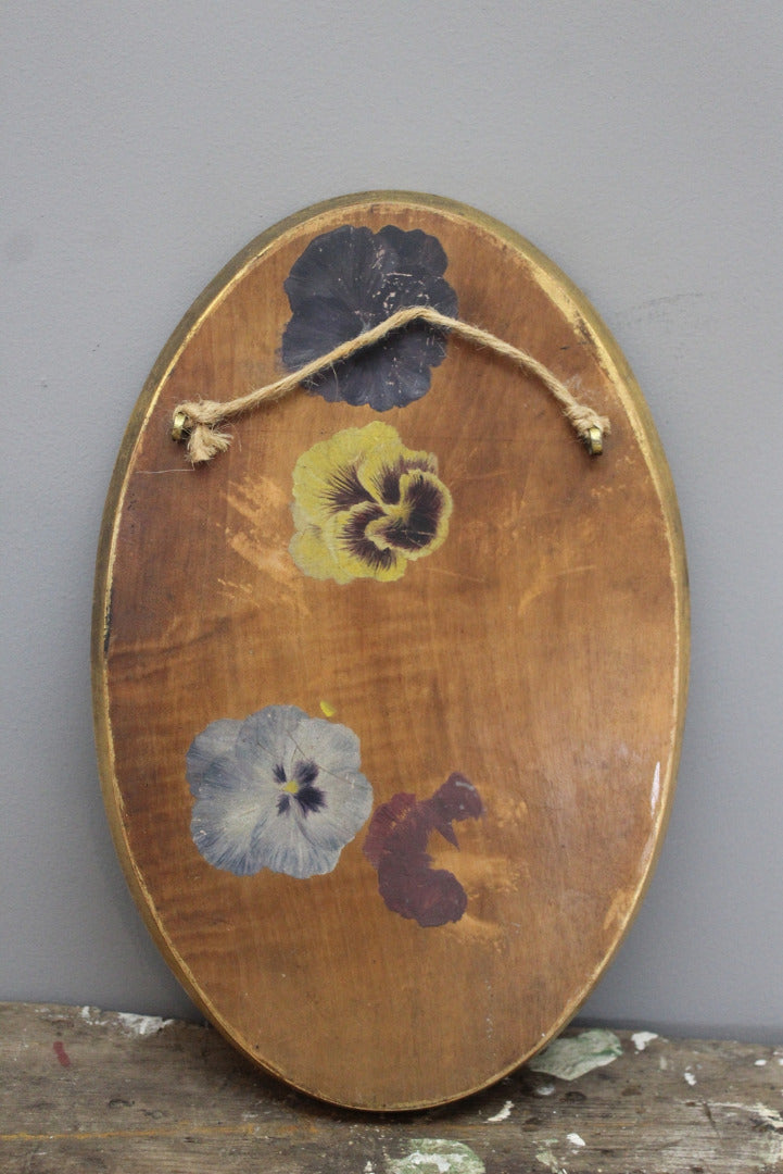 Handpainted Floral Plaque - Kernow Furniture