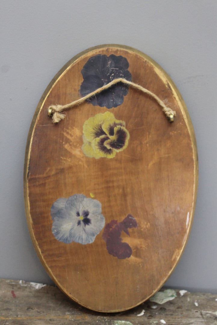 Handpainted Floral Plaque - Kernow Furniture