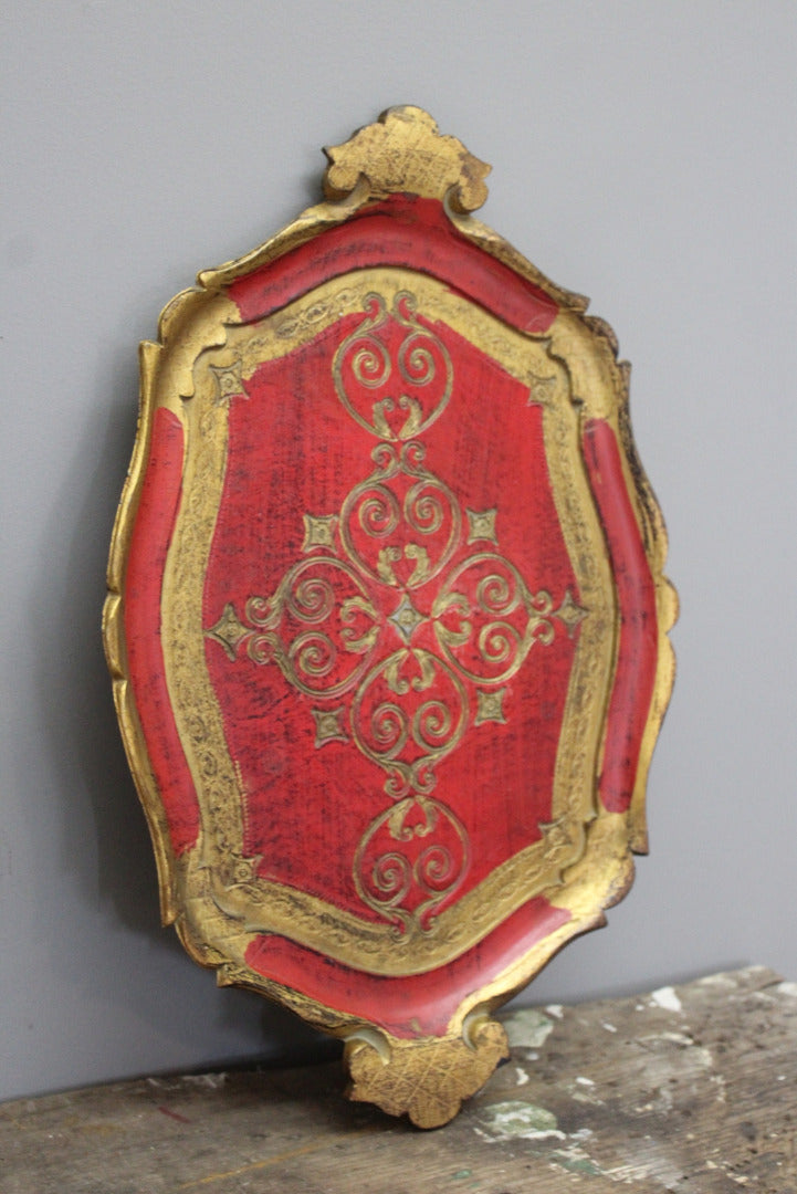 Red Florentine Tray - Kernow Furniture